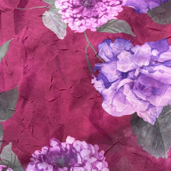 Karin Stevens 90s/00s Purple/Red Floral Dress size 12p - Picture 5 of 6